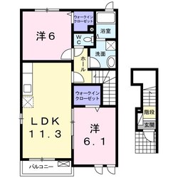 フィオーレ波佐見Aの物件間取画像